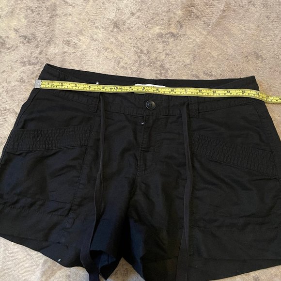 Black Mid-rise Linen-Blend Shorts Old Navy - Picture 8 of 10